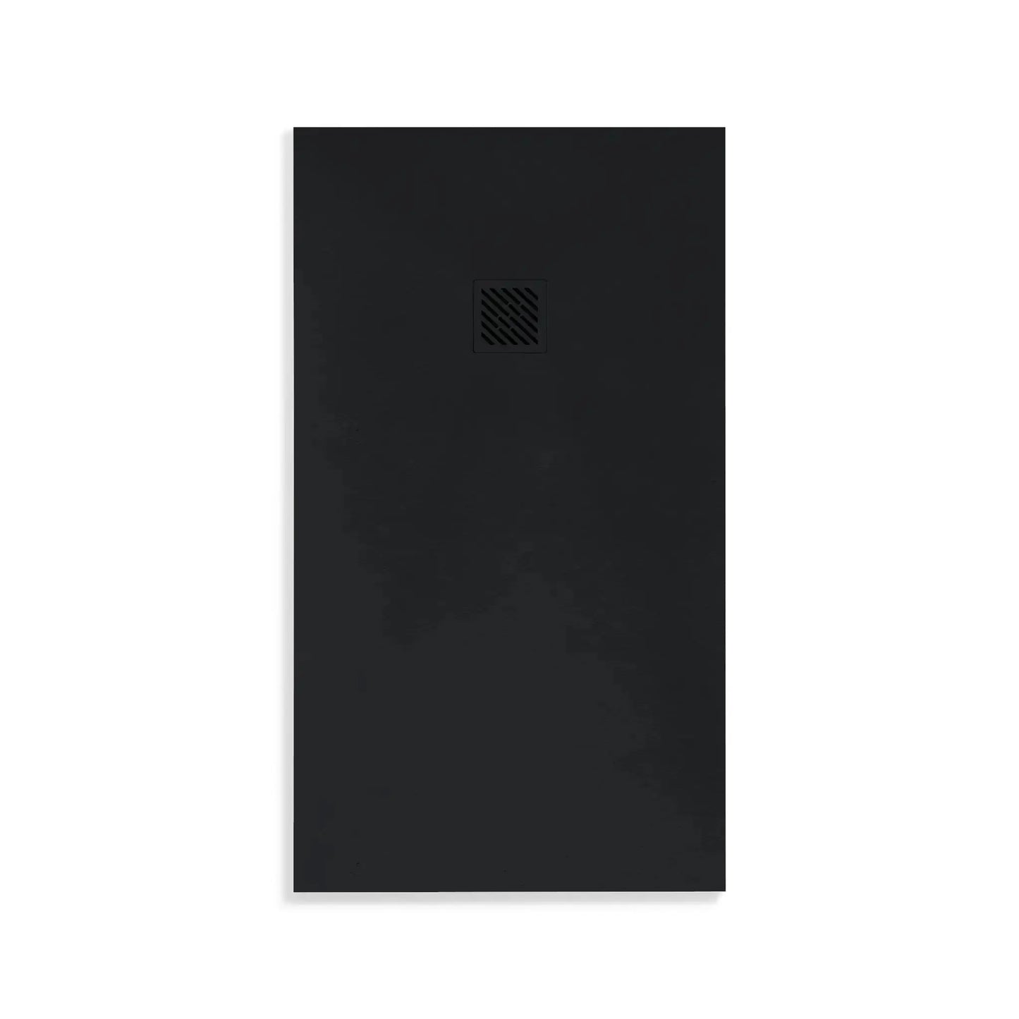 Douchebak Douchevloer SaniSupreme Flat 140x90x3 cm Excl.Sifon Composietsteen Rechthoek Mat Zwart