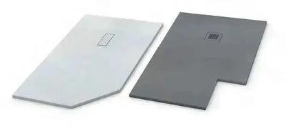 Douchebak Douchevloer SaniSupreme Flat 140x90x3 cm Excl.Sifon Composietsteen Rechthoek Mat Zwart