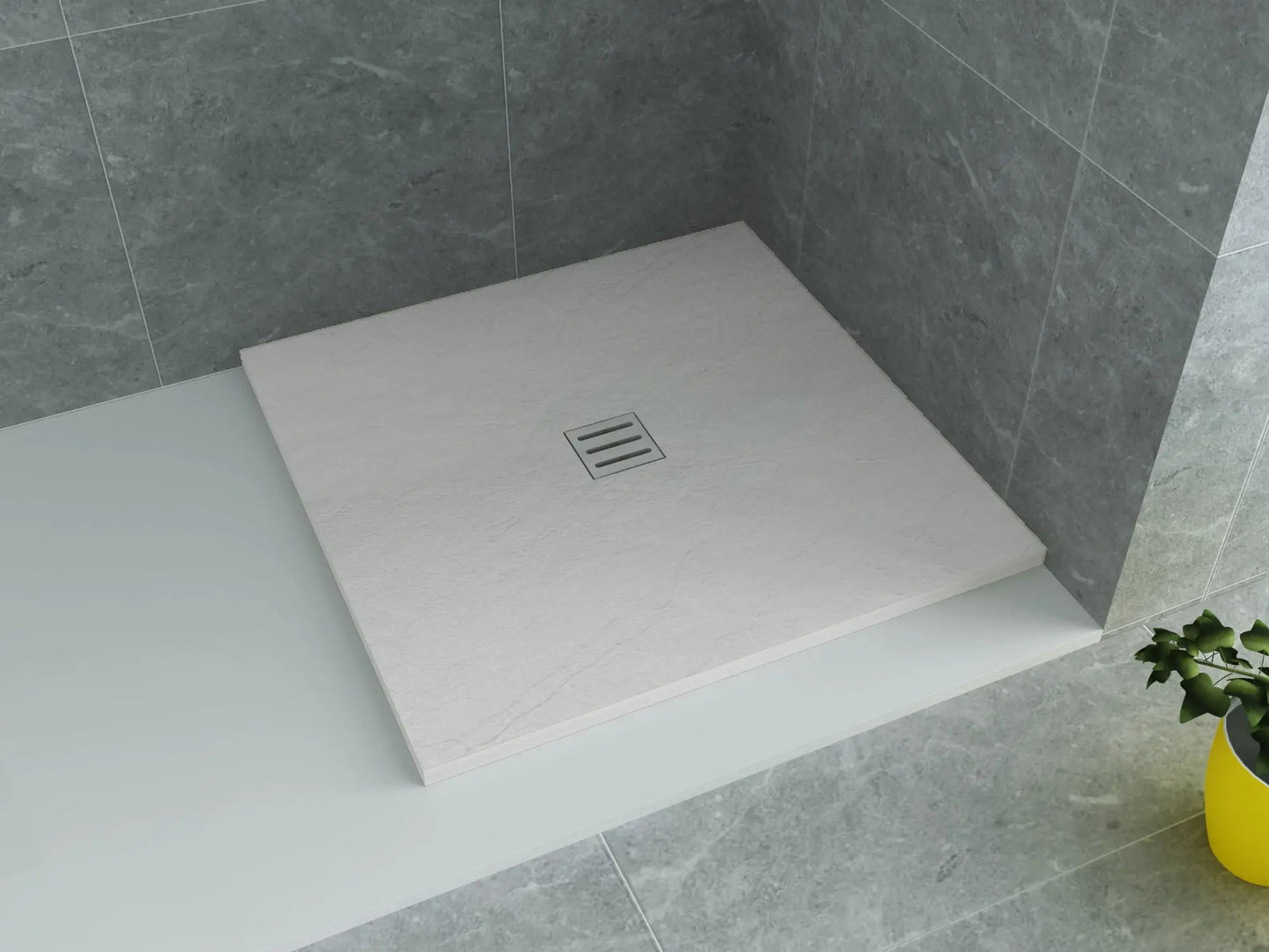 Douchebak SaniSupreme Acryl Mat Wit 80 x 80 cm