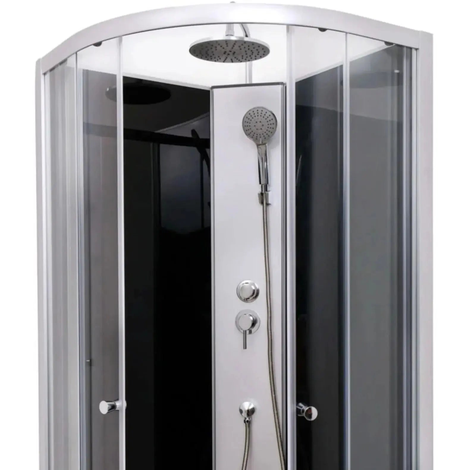 Douchecabine SaniSupreme® AquaPlus 90 x 90 x 200 cm kwartrond incl douchebak en regendouche, handdouche