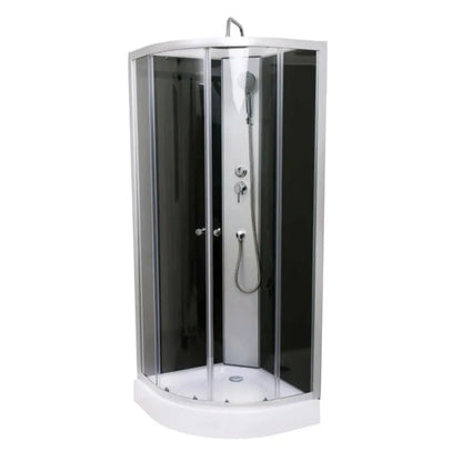 Douchecabine SaniSupreme® AquaPlus 90 x 90 x 200 cm kwartrond incl douchebak en regendouche, handdouche