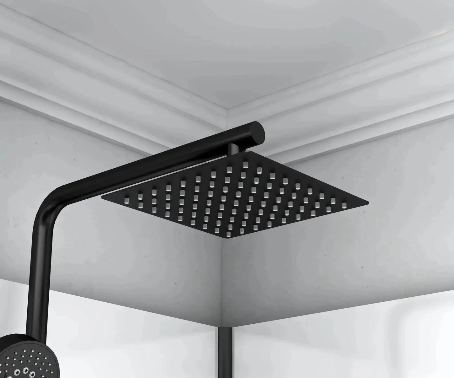 Douchecabine SaniSupreme® AquaPlus Renova compleet met schuifdeur - 90X225X90 CM - omkeerbaar mat zwart met grijs rookglas