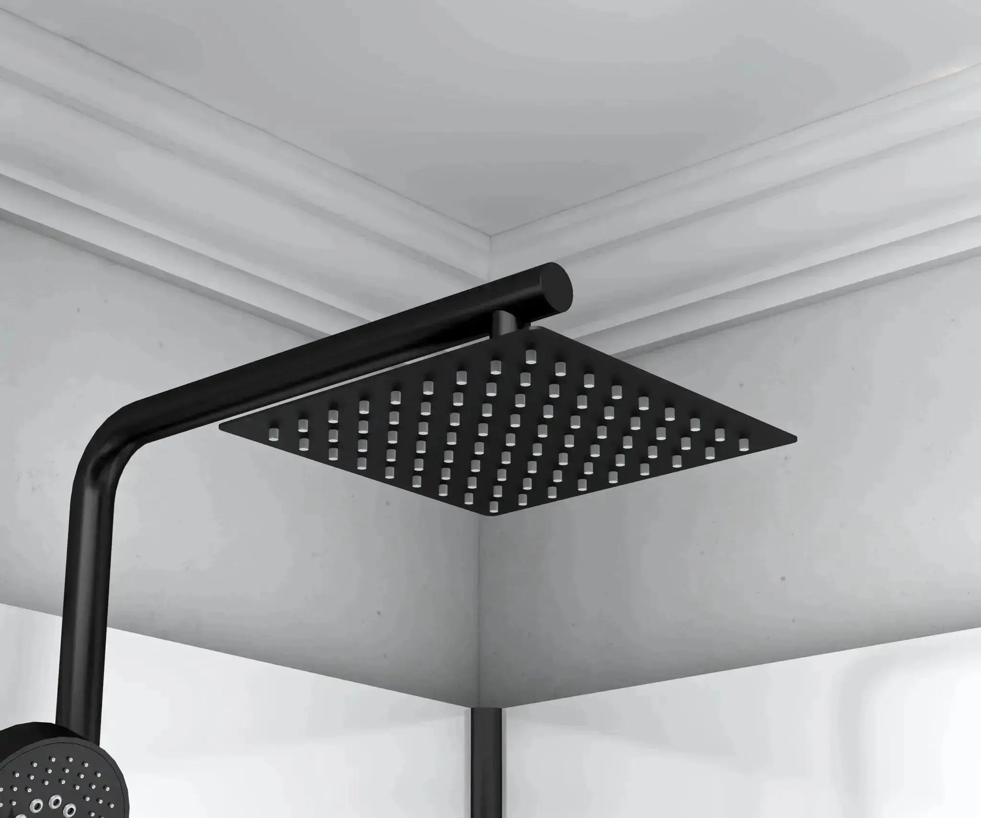 Douchecabine SaniSupreme® AquaPlus Renova compleet met schuifdeur - 90X225X90 CM - omkeerbaar mat zwart met grijs rookglas