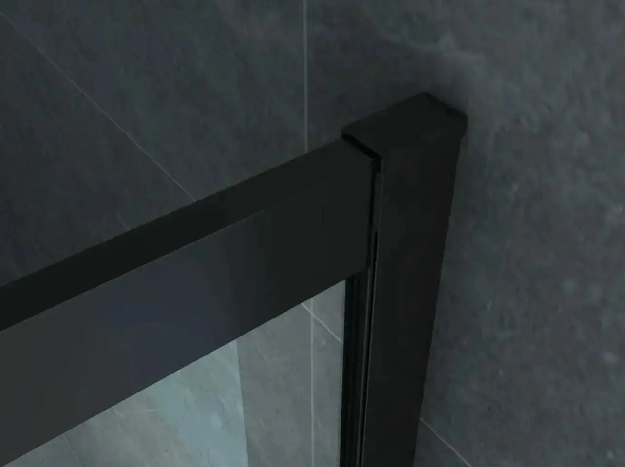 Douchecabine SaniSupreme Douchecabine Creavit Aloni 80 x 80 x 195 cm helder/ mat zwart schuifdeur