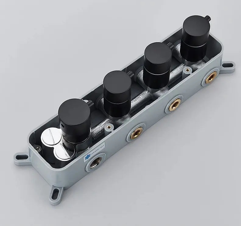 SaniSupreme Plafond 3 weg Thermostatische Doucheset La Paz Mat Zwart Sanisupreme