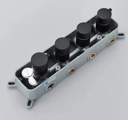 SaniSupreme Plafond 3 weg Thermostatische Doucheset La Paz Mat Zwart Sanisupreme