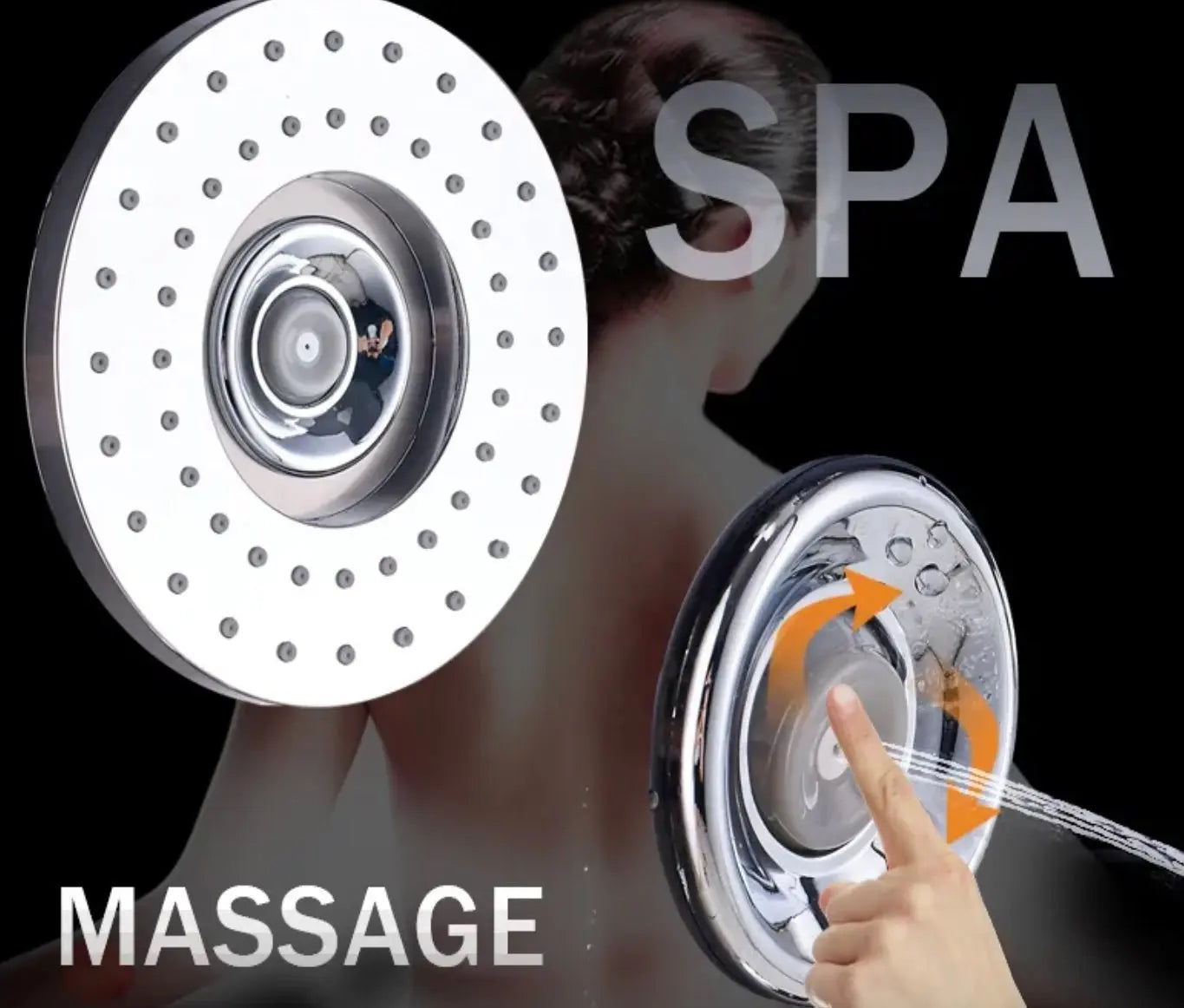 Douchepaneel Opbouwdouche SaniSupreme® Palermo LCD Premium Zilver Brush