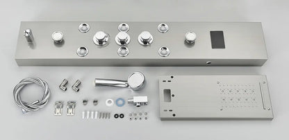 Douchepaneel Opbouwdouche SaniSupreme® Savona LCD Premium mat zwart