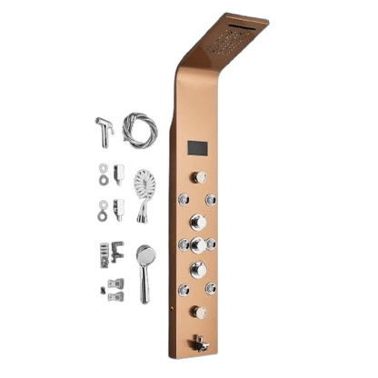 Douchepaneel Opbouwdouche SaniSupreme® Sicilie LCD Koper brushed