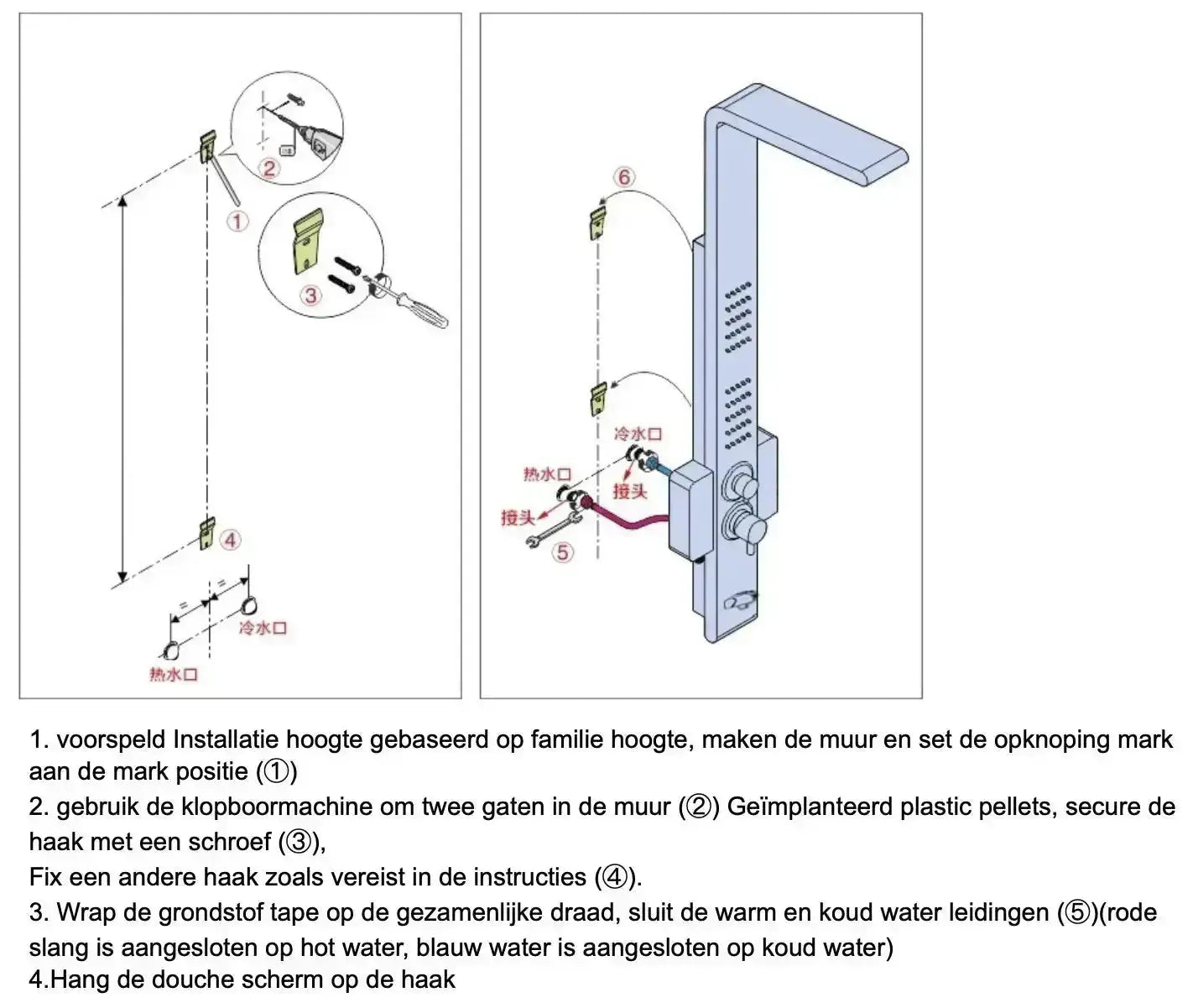 Douchepaneel Opbouwdouche SaniSupreme® Venetië LCD Zilver Geborsteld TK1