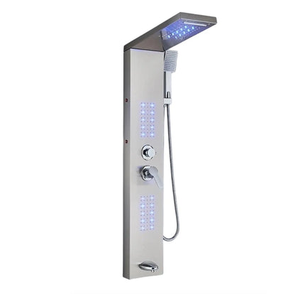 Douchepaneel Regendouche SaniSupreme® Capri zilver brushed