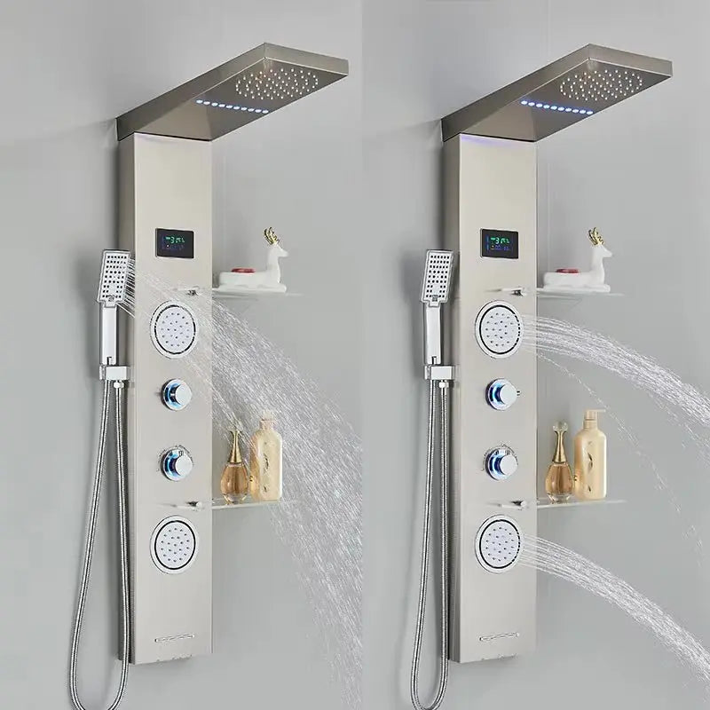 Douchepaneel Regendouche SaniSupreme® Firenze LCD Premium RVS Brushed