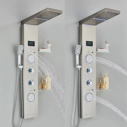 Douchepaneel Regendouche SaniSupreme® Firenze LCD Premium RVS Brushed