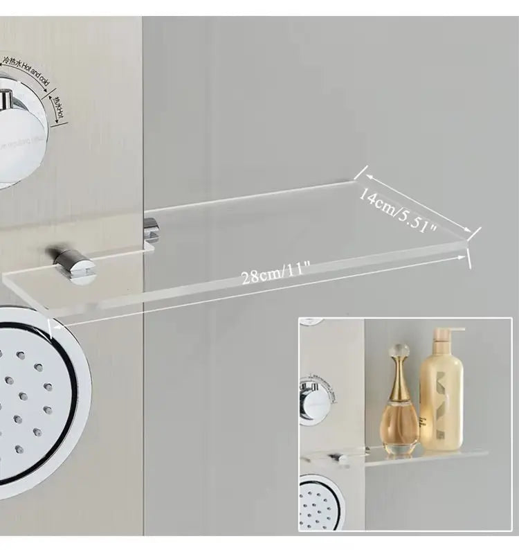 Douchepaneel Regendouche SaniSupreme® Firenze LCD Premium RVS Brushed