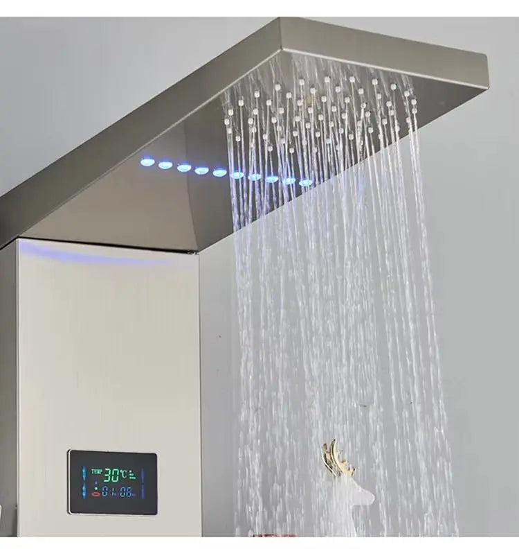 Douchepaneel Regendouche SaniSupreme® Firenze LCD Premium RVS Brushed