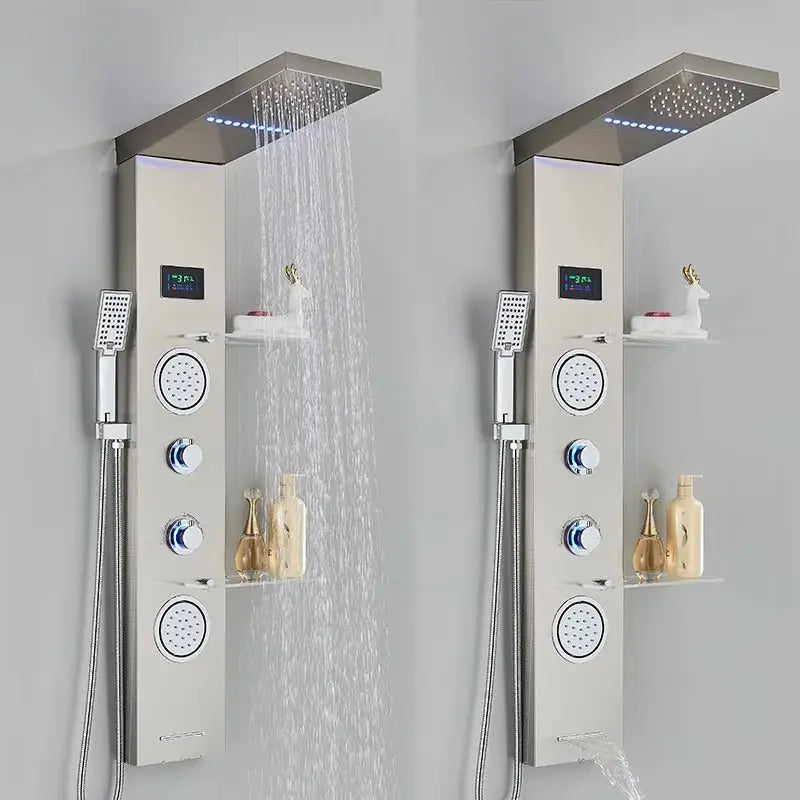 Douchepaneel Regendouche SaniSupreme® Firenze LCD Premium RVS Brushed