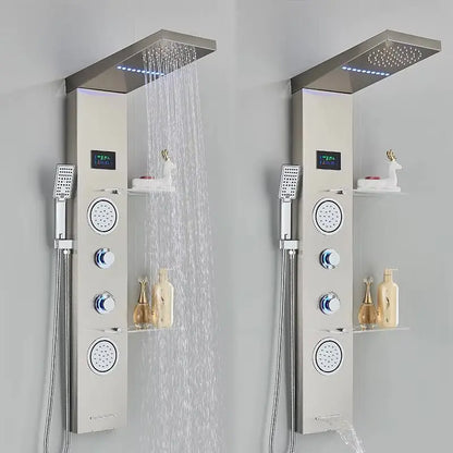 Douchepaneel Regendouche SaniSupreme® Firenze LCD Premium RVS Brushed