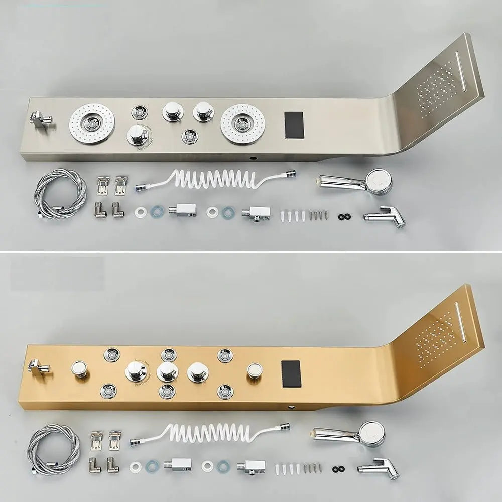 Douchepaneel Regendouche SaniSupreme® Palermo LCD Premium Goud Brushed