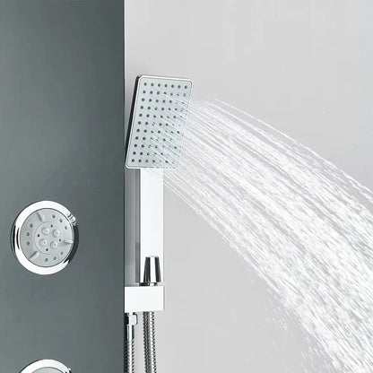 Douchepaneel Regendouche SaniSupreme Bianca Wellness LCD zwart geborsteld Sanisupreme