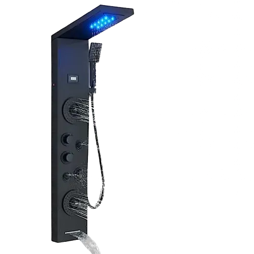 Douchepaneel Regendouche SaniSupreme Turijn mat zwart Sanisupreme