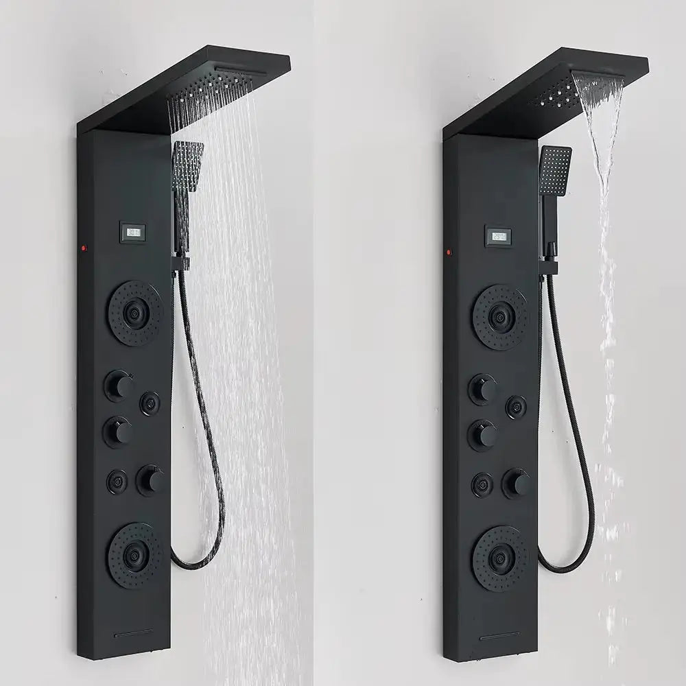 Douchepaneel Regendouche SaniSupreme Turijn mat zwart Sanisupreme