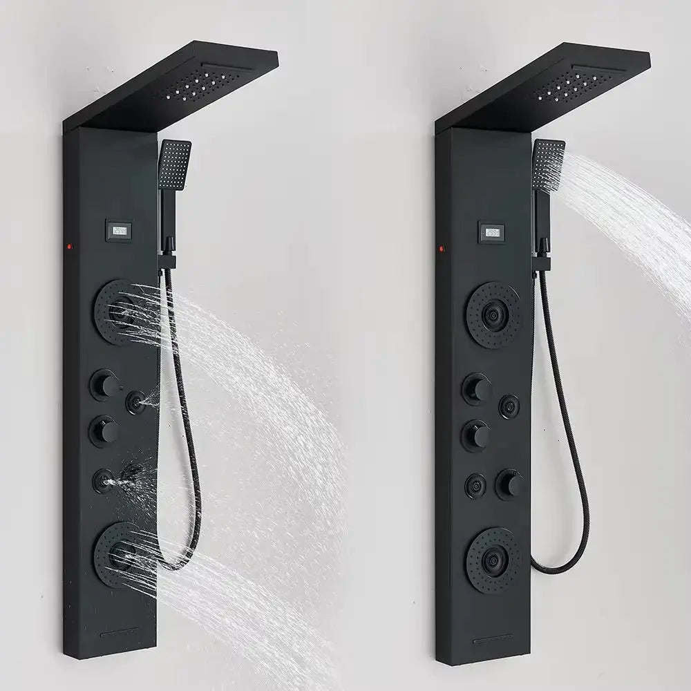 Douchepaneel Regendouche SaniSupreme Turijn mat zwart Sanisupreme