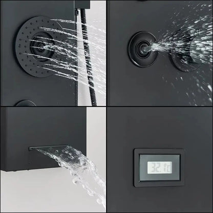 Douchepaneel Regendouche SaniSupreme Turijn mat zwart Sanisupreme