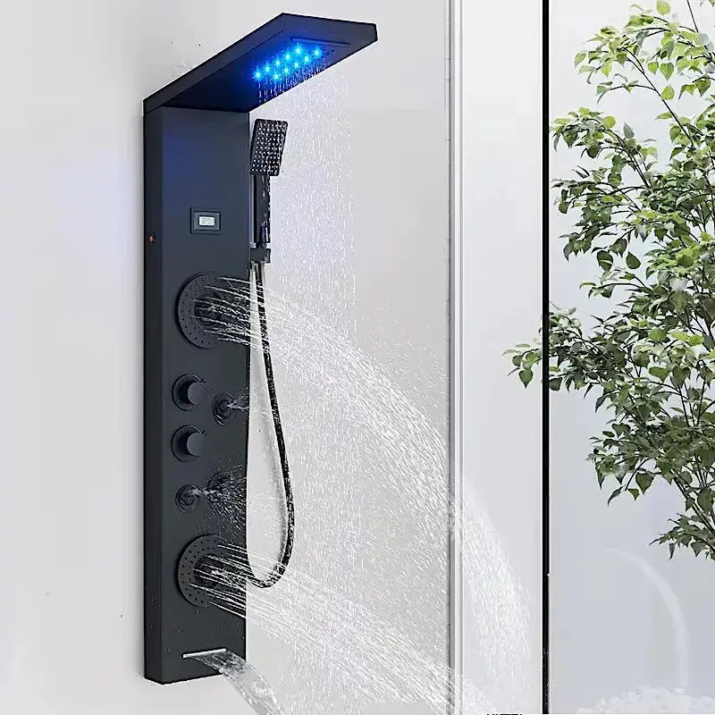 Douchepaneel Regendouche SaniSupreme Turijn mat zwart Sanisupreme