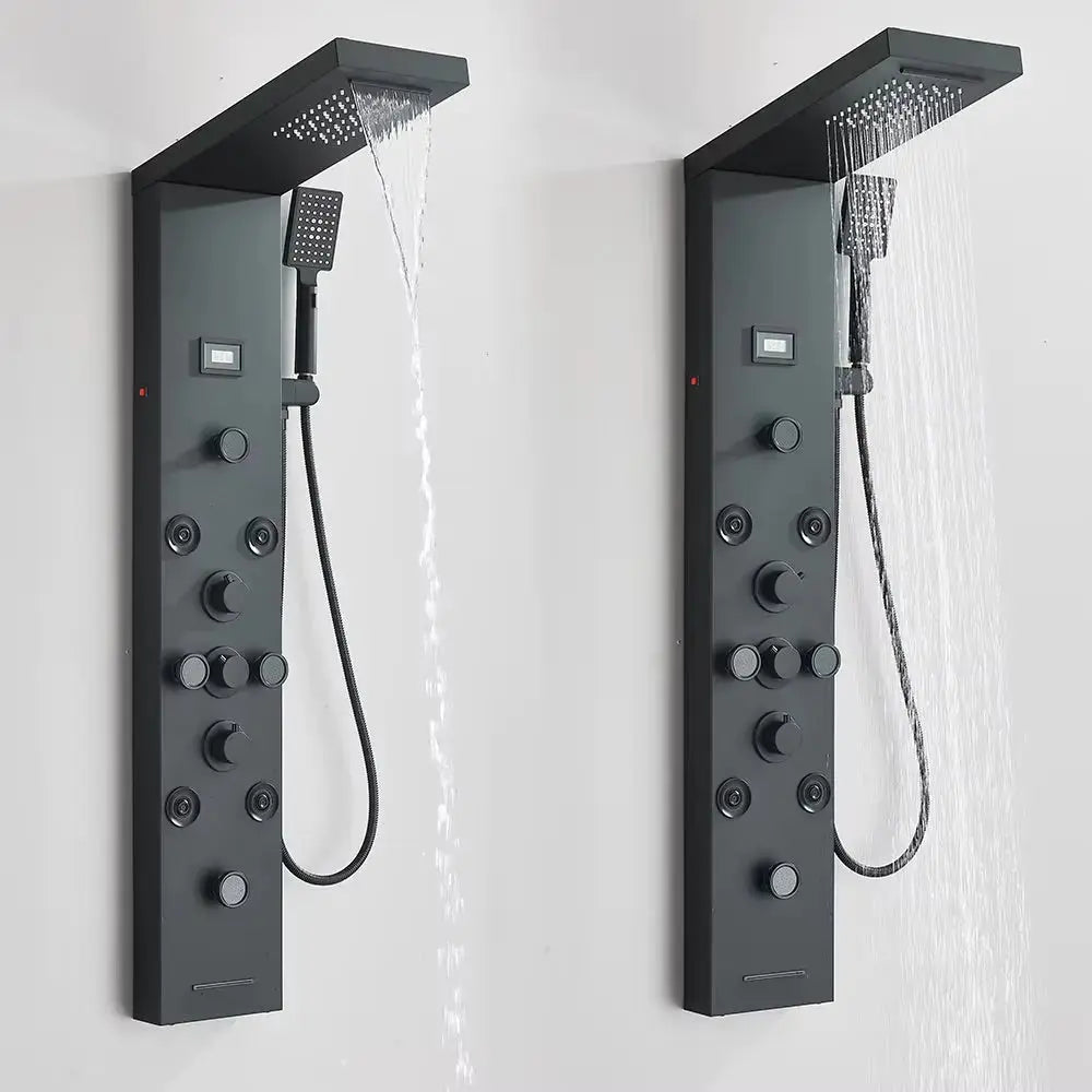 Douchepaneel Regendouche SaniSupreme Turijn mat zwart Sanisupreme