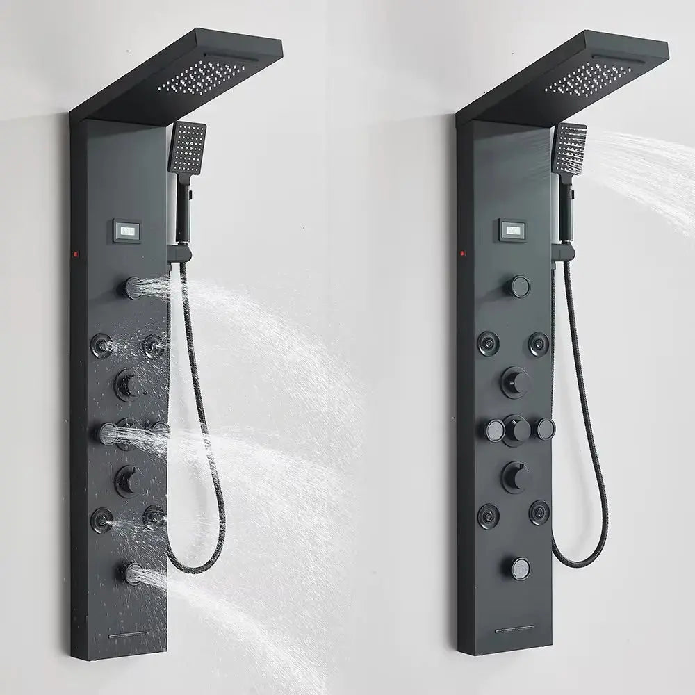 Douchepaneel Regendouche SaniSupreme Turijn mat zwart Sanisupreme