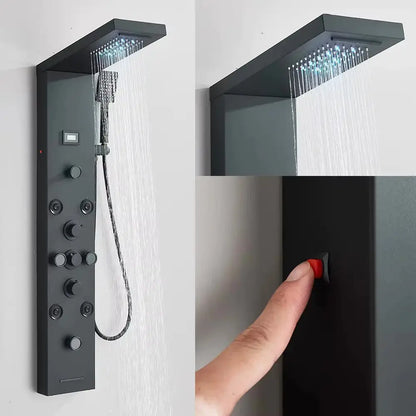 Douchepaneel Regendouche SaniSupreme Turijn mat zwart Sanisupreme