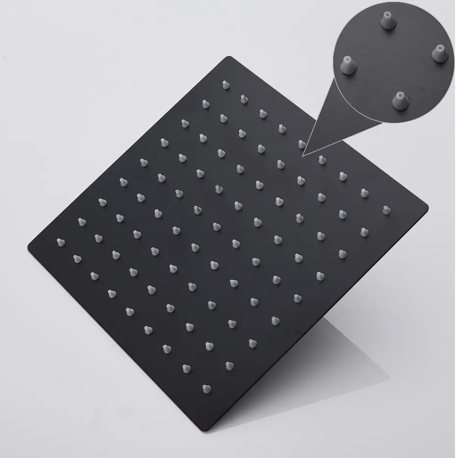 Doucheset Bolivia Premium 25 cm. regendouche vierkant 2 - weg zwart inbouw