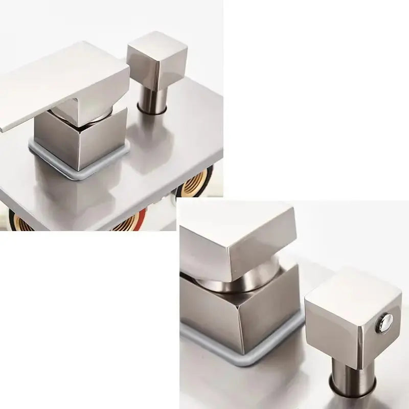 Doucheset Bolivia Premium 30 cm. regendouche vierkant 3 - weg RVS geborsteld