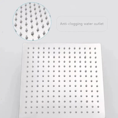 Doucheset Bolivia Premium 30 cm. regendouche vierkant 3 - weg RVS geborsteld