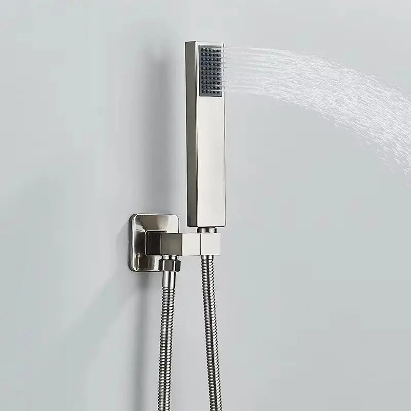 Doucheset Bolivia Premium 30 cm. regendouche vierkant 3 - weg RVS geborsteld