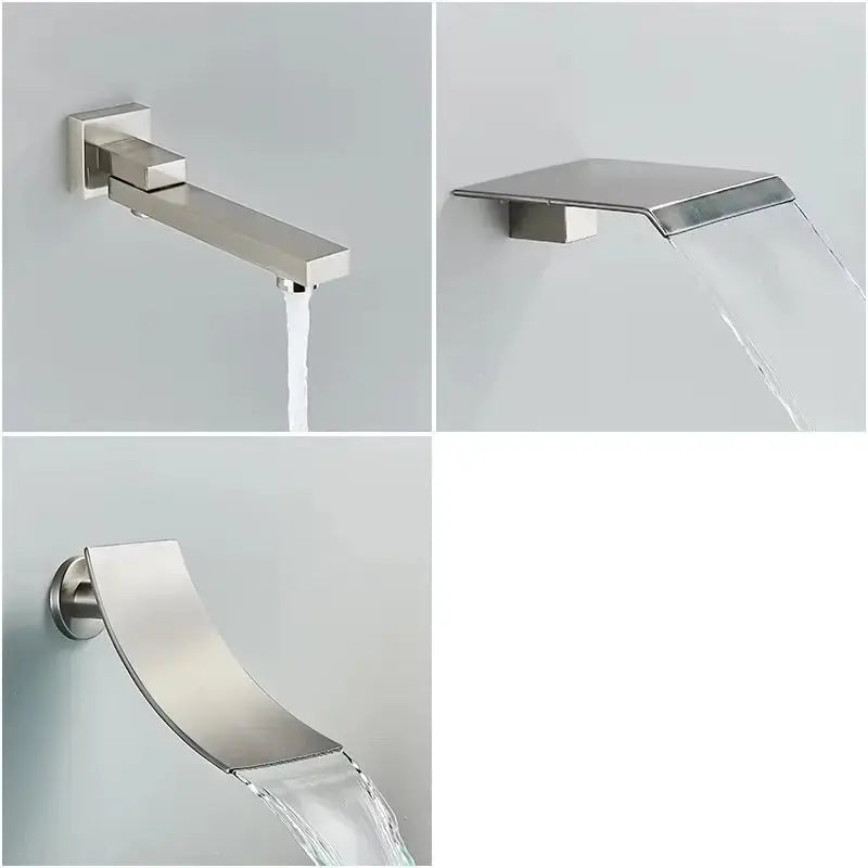 Doucheset Bolivia Premium 30 cm. regendouche vierkant 3 - weg RVS geborsteld