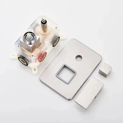 Doucheset Bolivia Premium 30 cm. regendouche vierkant 3 - weg RVS geborsteld