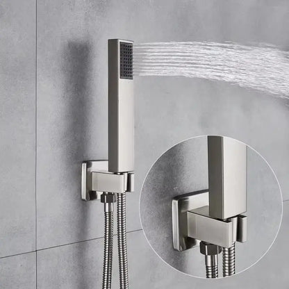 Doucheset Bolivia Premium 30 cm. regendouche vierkant 3 - weg RVS geborsteld