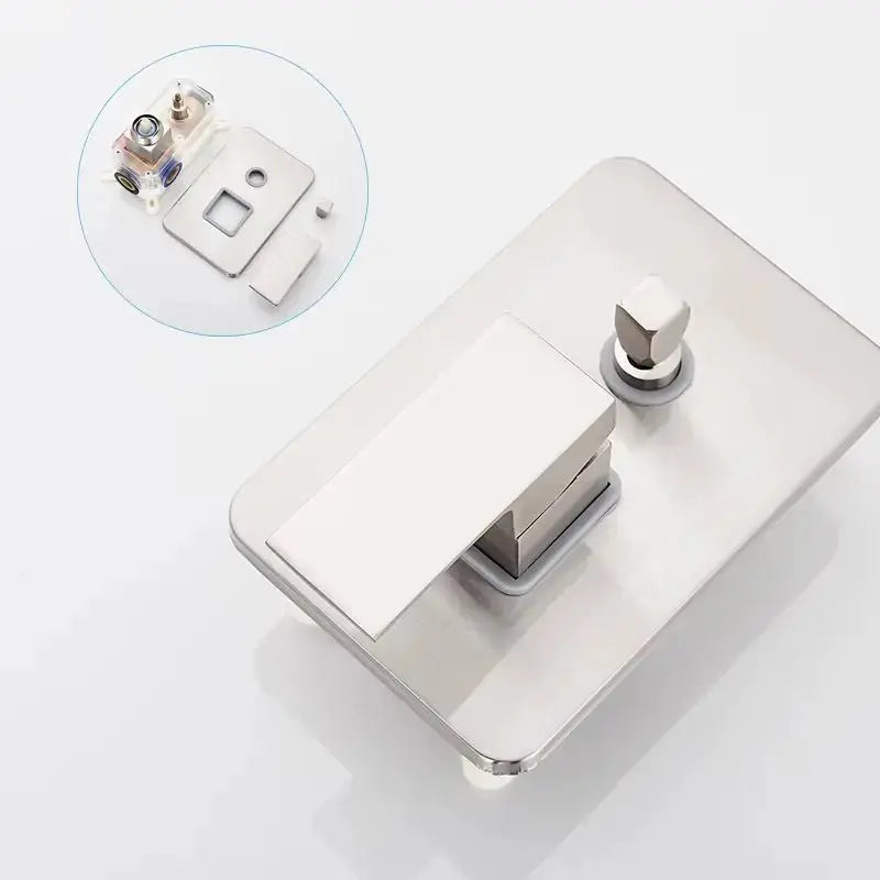 Doucheset Bolivia Premium 30 cm. regendouche vierkant 3 - weg RVS geborsteld