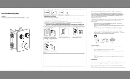 SaniSupreme Stria Premium Thermostatische Inbouw Mengkraan 2-weg los Geborsteld Goud - PVD Coating Sanisupreme
