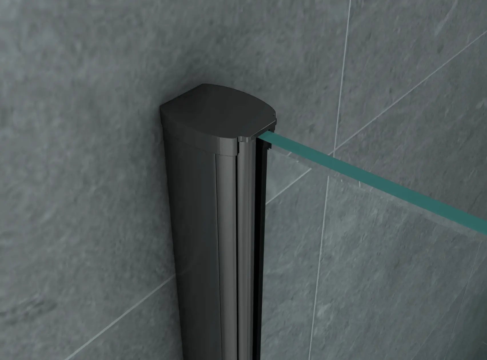 Douchewand Douchecabine Hoekopstelling SaniSupreme Creavit Aloni douchecabine met schuifdeur 120x80x195 cm mat zwart frame