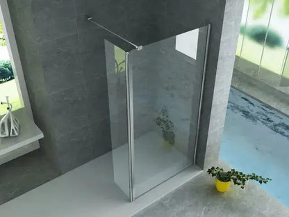 Douchewand SaniSupreme ChromeLine Series 30x200cm 8mm helder glas/chroom