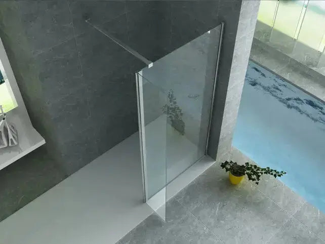 Douchewand SaniSupreme ChromeLine Series 30x200cm 8mm helder glas/chroom