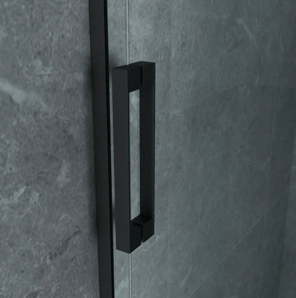 Douchewand Schuifdeur in Nis 140X200 CM Veiligheidsglas 8 MM Mat Zwart