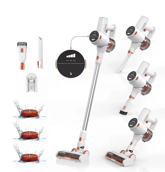 Draadloze Stofzuiger en kruimeldief in 1, 3 standen met lcd scherm en hulpstukken