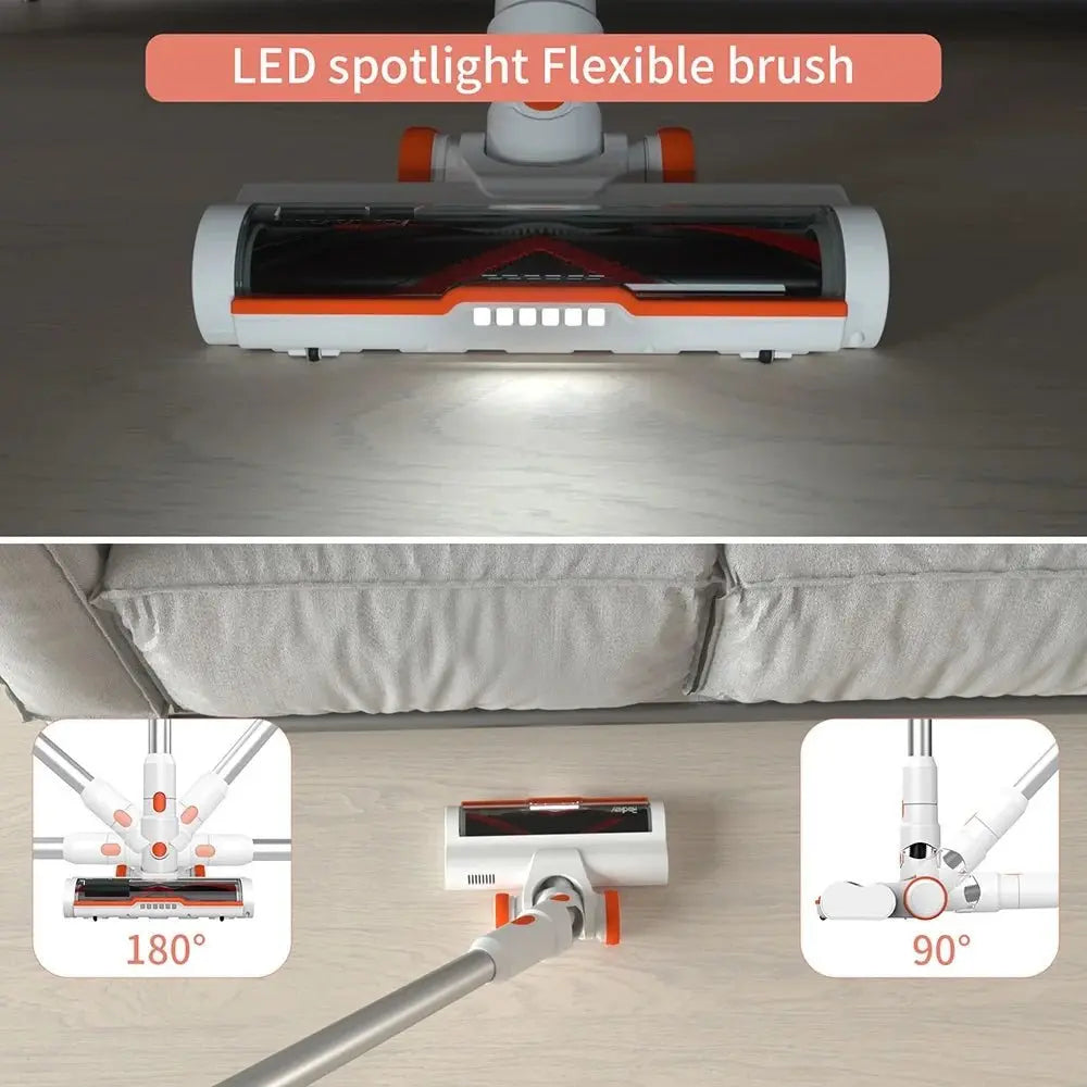 Draadloze Stofzuiger en kruimeldief in 1, 3 standen met lcd scherm en hulpstukken