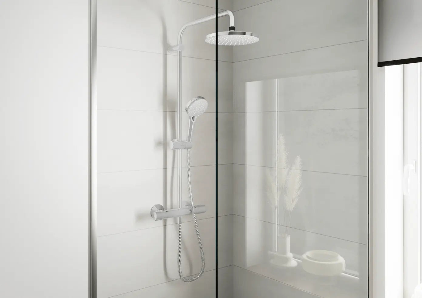 Grohe Vernis Blend Showerpipe 200 met thermostaat, hoofddouche en handdouche chroom