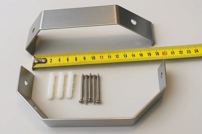 Hoekbevestiging universeel voor Douchepanelen RVS inclusief installatiemateriaal