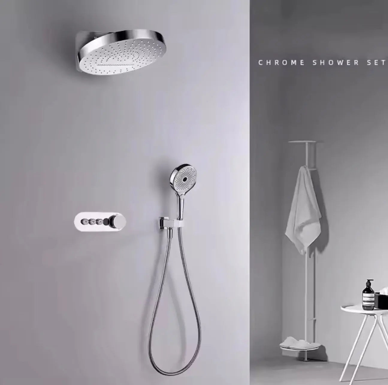 SaniSupreme Hoofdouche - 2 Functies inbouwbox - 32 CM - chroom glans (PVD) Sanisupreme