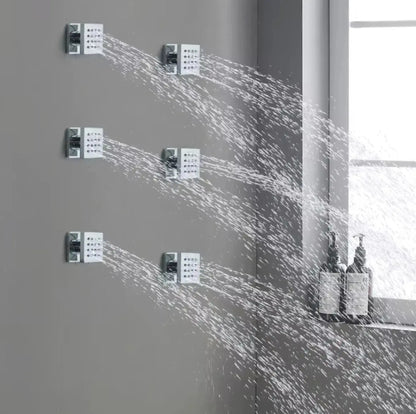 Inbouw douche wand massagejets per stuk chroom messing